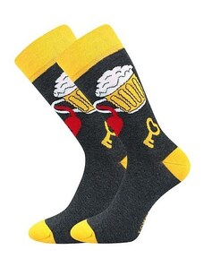 DEPATE farebné veselé ponožky Lonka - PIVO - 1pár EXTRA
