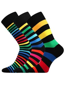 DELINE BLACK farebné trendy ponožky Lonka