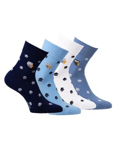 Dámske bavlnené vzorované ponožky RS