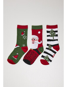 Urban Classics Accessoires Stripe Santa Christmas Socks - 3-Pack multicolor