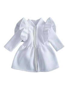 ZuMa Style Dievčenský kabát biely ERCI - 80, Biela