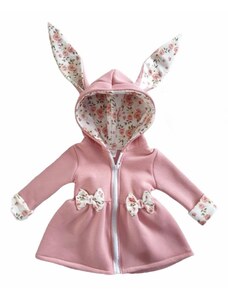 ZuMa Style Dievčenská bunda prechodná ružová so vzorom MINI FLOWERS - 68, Ružová