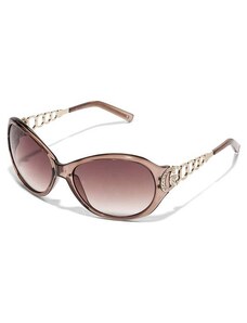 Outlet - GUESS okuliare Plastic Metal Round Sunglasses hnedé