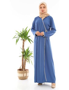 medipek Modlitebné šaty s bočnou kravatou Indigo modré