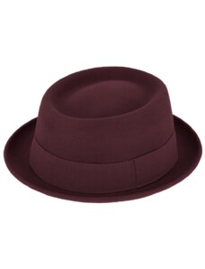 Fiebig - Headwear since 1903 Plstený klobúk porkpie - Fiebig - bordový klobúk