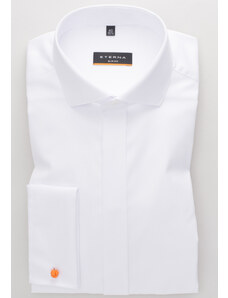ETERNA Slim Fit biela nepresvitajúca košeľa na manžetové gombíky Non Iron - Skrytá léga