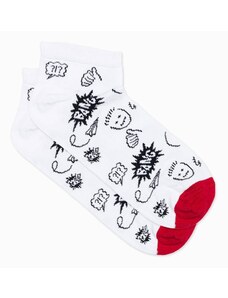 Buďchlap Veselé biele ponožky Bang U177