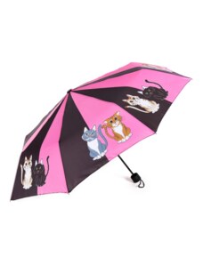 Dáždnik s kreslenými mačkami - skladací