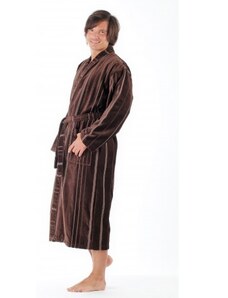 TERAMO 1223 Pánske bavlnené kimono Chocolate Brown - Vestis