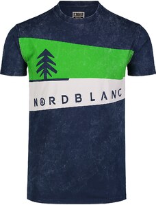 Nordblanc Modré pánske bavlnené tričko GRAPHIC