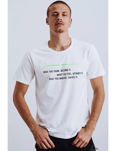 White men's Dstreet T-shirt with print