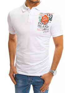 White polo shirts with Dstreet print