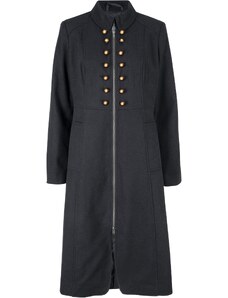 bonprix Dlhý kabát, uniformový štýl, farba čierna