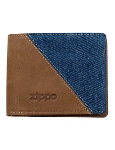 Peňaženka Zippo kožená denim 44156