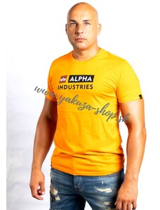 Alpha Industries BLOCK LOGO T tričko pánske alpha orange