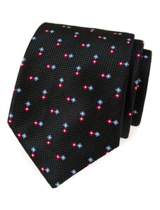 Čierna štruktúrovaná kravata so vzorom Avantgard 561-81349