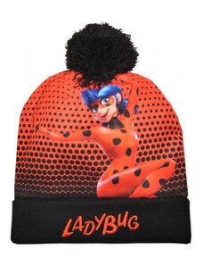 E plus M Detská / dievčenská zimná čiapka s brmbolcom Čarovná lienka - Kúzelná lienka - Miraculous Ladybug