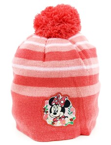 Setino Dievčenská čiapka s brmbolcom "Minnie mouse" - červená