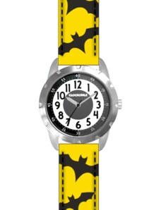 CLOCKODILE Svietivé žlto-čierne chlapčenské hodinky SUPERHERO