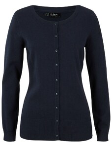 bonprix Pletený sveter, basic s recyklovanou bavlnou, farba modrá, rozm. 44/46