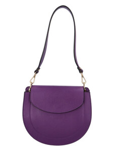 Dámska kožená kabelka cez rameno fialová - ItalY Amanda fialová