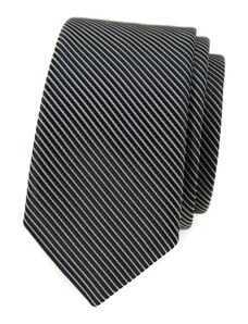 Slim kravata s čiernymi prúžkami Avantgard 551-398