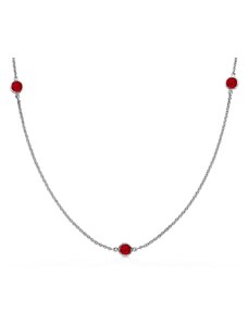 SWAROVSKI ELEMENTS Swarovski e. jemný náhrdelník Pure Lines, červený sen6005