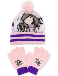 Setino Detská / dievčenská zimná čiapka + prstové rukavice Gorjuss - Santoro London