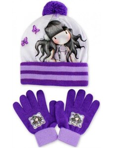 Setino Detská / dievčenská zimná čiapka + prstové rukavice Gorjuss - Santoro London