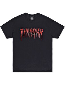 thrasher Pánske tričko blood drip logo tee black