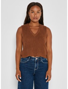 Brown sweater vest Noisy May Rossita - Women