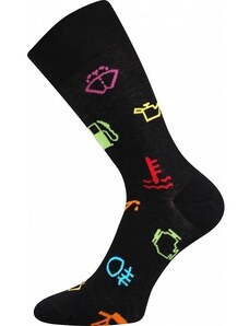 TWIDOR farebné veselé ponožky Lonka - KONTROLKY - 1 pár