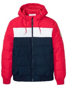bonprix Prešívaná bunda s kapucňou, farba červená, rozm. 58