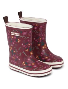 Detské zateplené gumáky/Snehule Bundgaard (BG401033) - Classic Rubber Boot Winter - zimné kvety