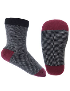 Detské bavlněné ponožky Emel - Čierna/bordová - 100-72