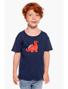 Piskacie Chlapčenské tričko s dinom, farba tmavomodrá, veľkosť 86