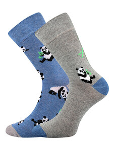 DOBLE farebné ponožky Lonka - PANDY