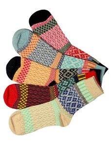 Pesail termo farebné zimné ponožky s vlnou DW02