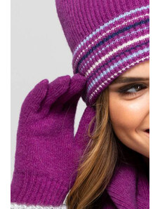 Kamea Fuksiovo fialové dámske rukavice na zimu 01, Farba fuksiová