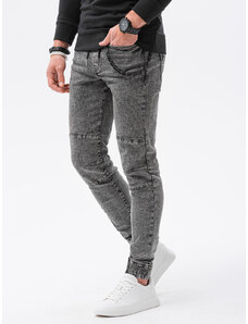Ombre Clothing Pánske džínsové jogger nohavice Evalp čierna L P1056