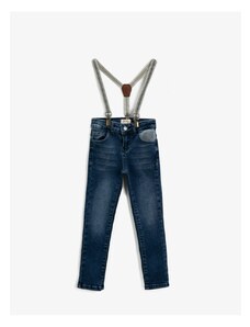Koton Buttoned Pocket Jeans with Suspenders