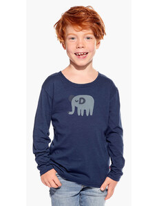Piskacie Chlapčenské tričko so slonom, farba tmavomodrá, veľkosť 86