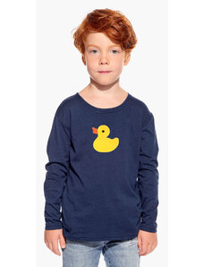 Piskacie Chlapčenské tričko s kačičkou, farba tmavomodrá, veľkosť 86