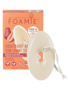 Foamie Papaya & Oat Milk Shower Body Bar 80g