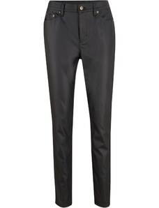 bonprix Strečové nohavice s povlakom a komfortným pásom, skinny, farba čierna, rozm. 40