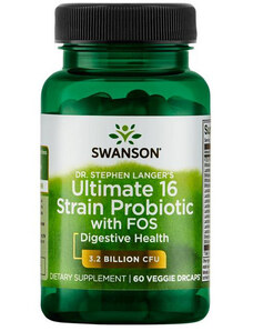 Swanson Dr. Stephen Langer's Ultimate 16 Strain Probiotic 60 ks, vegetariánska kapsula, 3,2 Billion CFU