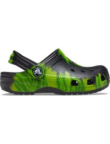 Detské topánky Crocs CLASSIC TIE DYE čierna / zelená