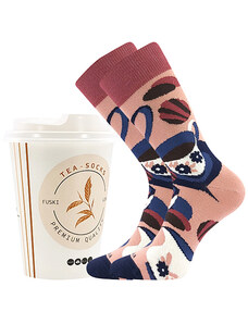 Boma TEA SOCKS farebné veselé ponožky Lonka - Čierný čaj