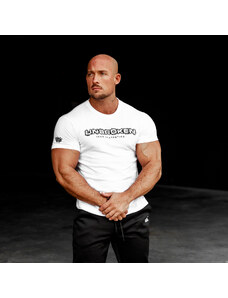 Pánske fitness tričko Iron Aesthetics Unbroken, biele