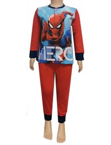 Sun City Chlapčenské / detské bavlnené pyžamo Spiderman - MARVEL - červené